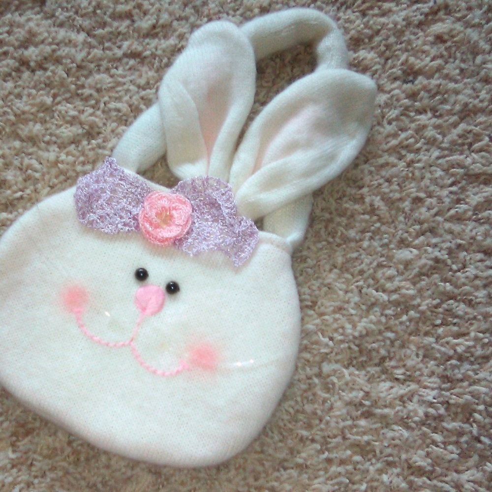 Easter purse bag knitted basket
